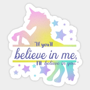 Unicorn to Alice Sticker